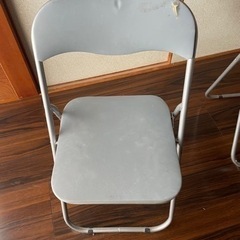 パイプ椅子2点セットの画像