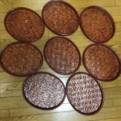 明日金曜9時まで　竹細工　トレー　お盆