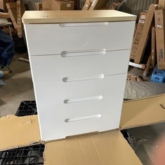訳あり品未使用品　アイリスオーヤマ チェスト ラクラク引出し 木...