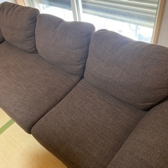 無料！大型L型ソファ^ ^ブラウン色！の画像