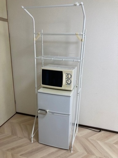 ⭐️決まりました⭐️冷蔵庫・電子レンジ・洗濯ラック　3点セット