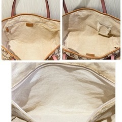 【美品】グッチ シェリーライン GGキャンバス トートバッグ チャーム GUCCIトートバッグGGキャンバスシェリーラインチャーム付き