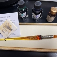 ガラスペンとインク