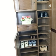 シューズボックス（縦長ミラー付き）の画像