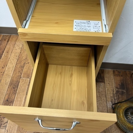 小型 食器棚 炊飯器収納あり キャスター付き キッチン収納 棚 UTJ1