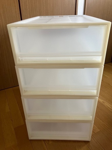 無印良品　ＰＰ衣装ケース引出式・小　４個セット