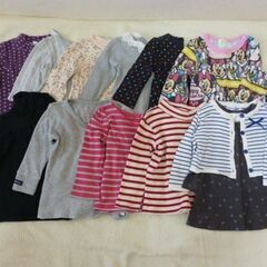 秋冬　女子 70・80cm 上（長袖） １０枚　まとめて500円...