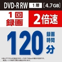 Verbatim 繰り返し録画用DVD-RW(CPRM)(1-2倍速/5枚)の画像