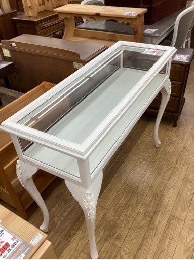 KJ-58【新入荷　リサイクル品】猫脚　ディスプレイケース　白