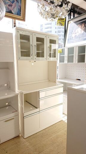 キッチン収納　食器棚　キッチンボード　白 ダイニングボード】ダイニングボード 食器棚 キッチンボード