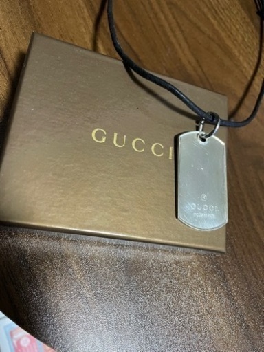 グッチ　ドックタグ　シルバー925 本革仕様