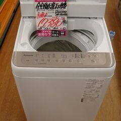 【店頭受け渡し】　Panasonic　全自動洗濯機 6.0kg　NA-F60PB15-T　2021年製　中古品　￥17,380