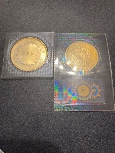 天皇在位60年、皇太子成婚記念金貨
