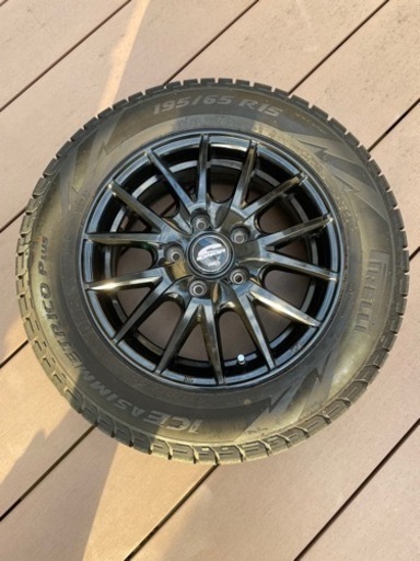 4本セット　8分山　スタッドレス　15インチ　195/65R/15 ホイール付き