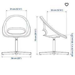 IKEA　子供用イス(ホワイト)の画像