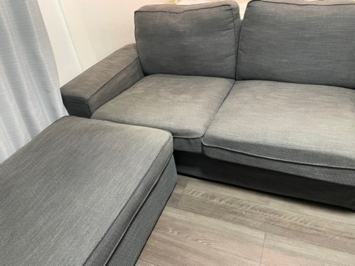 IKEA2人掛けソファー&オットマン