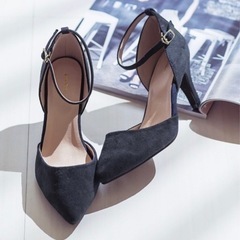 【美品】ストラップ付パンプス 25.5cm ヒール7cmの画像