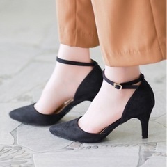 【美品】ストラップ付パンプス 25.5cm ヒール7cmの画像