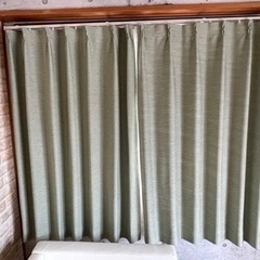 ニトリ　防炎カーテン  レース付き　100×140