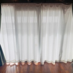 ニトリ　防炎カーテン  レース付き　150×200