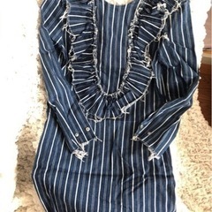 【ZARA TRF】 ワンピース チュニック シャツ デニム