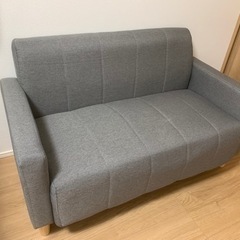 【美品】グレーのソファ（二人掛け用）