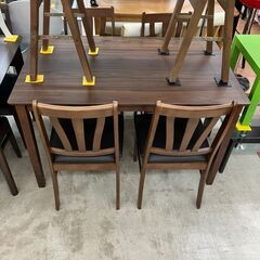 ?未使用品?大川家具?ダイニング5点セット?2166