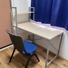 済み　決まり　無料ラック一体型デスクセット　