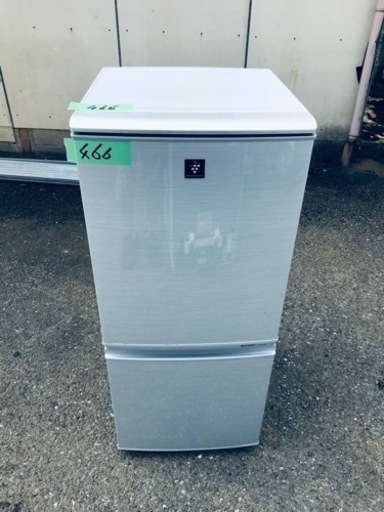 466番 SHARP✨ノンフロン冷凍冷蔵庫✨SJ-PD14W-S‼️