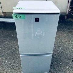 466番 SHARP✨ノンフロン冷凍冷蔵庫✨SJ-PD14W-S‼️