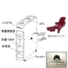 米びつ スリムライスボックス 12ｋｇ収納型 レッド RE260/RSの画像