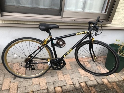 【受付終了】クロスバイク  700C 自転車 スタンド アルミ軽量 シマノ 7段変速 LIG