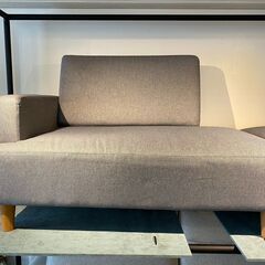 宇都宮でオシャレな家具を探すなら『オトワリバース！』ソファ オットマン付き グレー コンパクトサイズソファ ローソファ 中古品