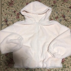 フェイクファージャケット 白