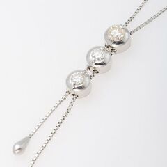 K18WG ダイヤモンド ネックレス 品番n21-292