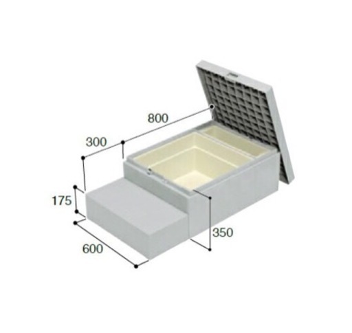 【CUB−8060】城東 エクステリア ハウスステップ ボックスタイプ