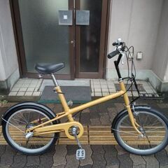 [良品計画] 20吋 コンパクト自転車 内装3段/ベージュxブラック