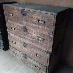 ●レトロ●タンス ●収納ケース●アンティーク●①●木製