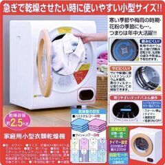 家庭用小型衣類乾燥機　2.5kgの画像