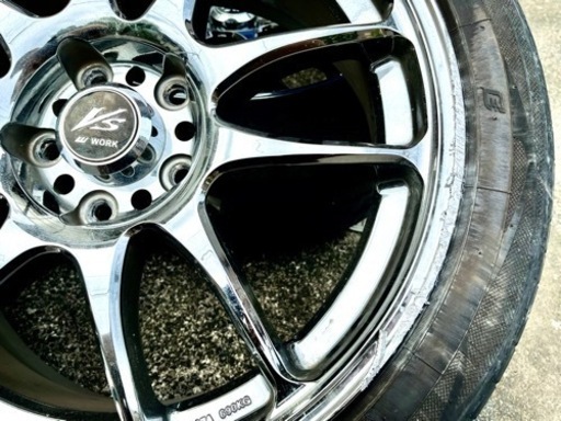 WORK EMOTION ワークエモーション KAI/N 18×7.5J＋48 pcd114.3 5穴 メッキホイール4本セット