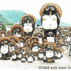 FS-002滋賀 信楽 限定版画 サイン有 額装済 作家マック安中の画像