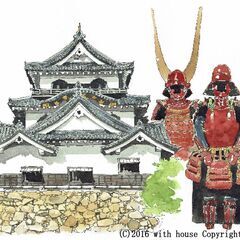 FS-003滋賀 彦根城 限定版画 サイン有 額装済 作家 マック安中の画像