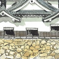 FS-003滋賀 彦根城 限定版画 サイン有 額装済 作家 マック安中の画像