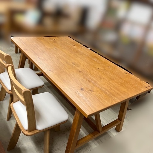 2883番 定価40万円‼️マルニ◾️高級ナラ材◾️ダイニングテーブルセット