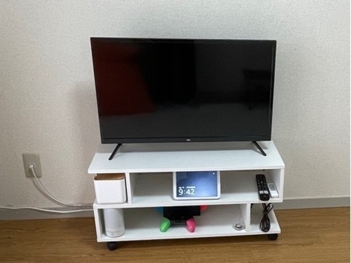 最終値下げ！※なる早希望！テレビとテレビ台別売りご希望承ります。Android TVとテレビ台（コンセントボックスつき）