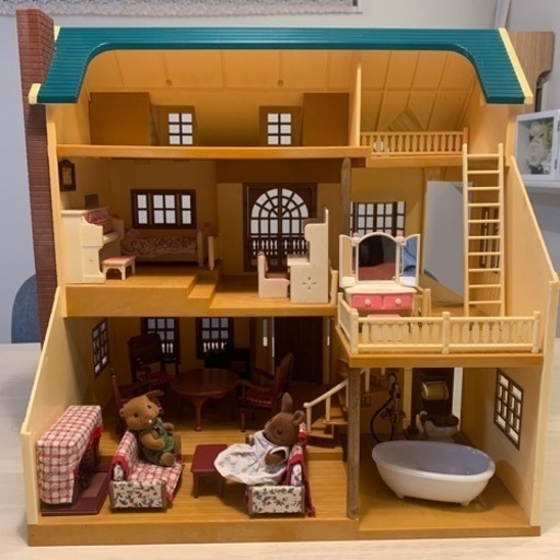 【廃盤】シルバニアファミリー　UK　緑の丘の大きなお家　緑の丘のすてきなお家