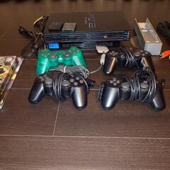 PS2本体、コントローラー✕4、ソフト✕13