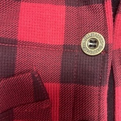 赤黒チェックベスト❣️80 中側　もこもこフリース❣️上着　重ね着の画像