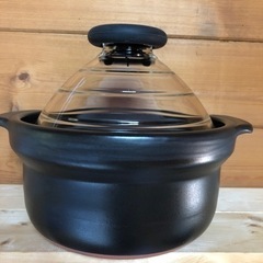 未使用品　ハリオ　フタがガラスのご飯釜の画像