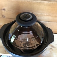 未使用品　ハリオ　フタがガラスのご飯釜の画像